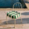 The Al Fresco Dining Chair Cushion - Crew Canyon Green Stripe - Image 2