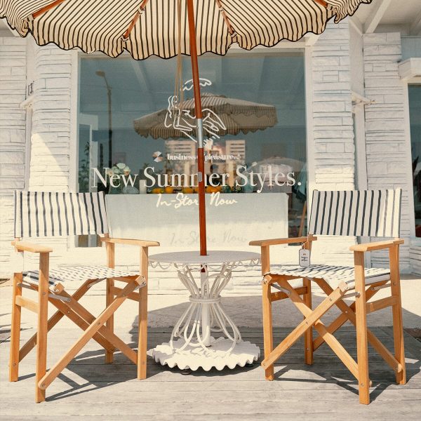 The Directors Chair - Table Height - Monaco Black Stripe - Image 7