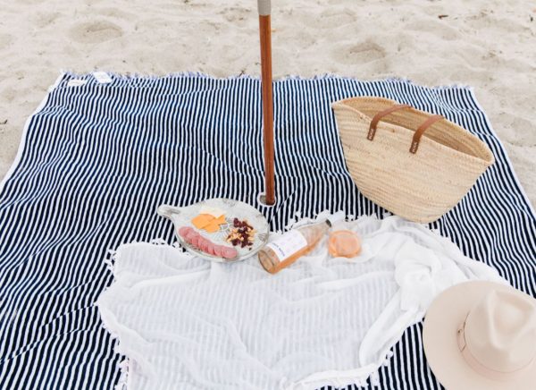 The Beach Blanket - Lauren's Navy Stripe - Image 9