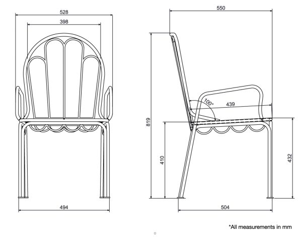 The Al Fresco Dining Chair - Antique White - Image 8